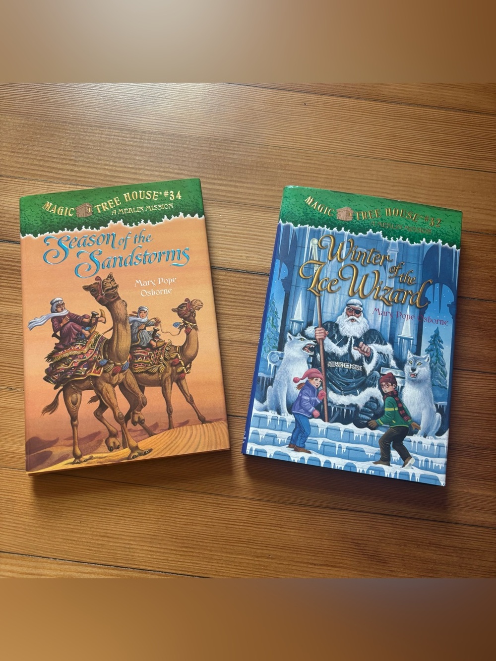 Magic Tree House Books #34 #32 - Season of Sandstorms & Winter of the Ice Wizard